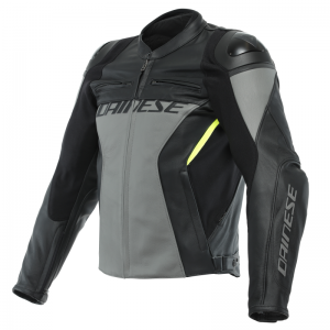 RACING 4 LEATHER JACKET 09F CHARCOAL-GR