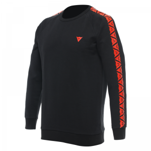 DAINESE SWEATER STRIPES 628 BLACK/FLUO-