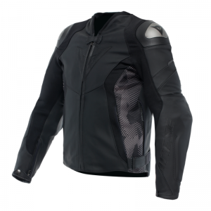 AVRO 5 LEATHER JACKET 604 BLACK/ANTHR